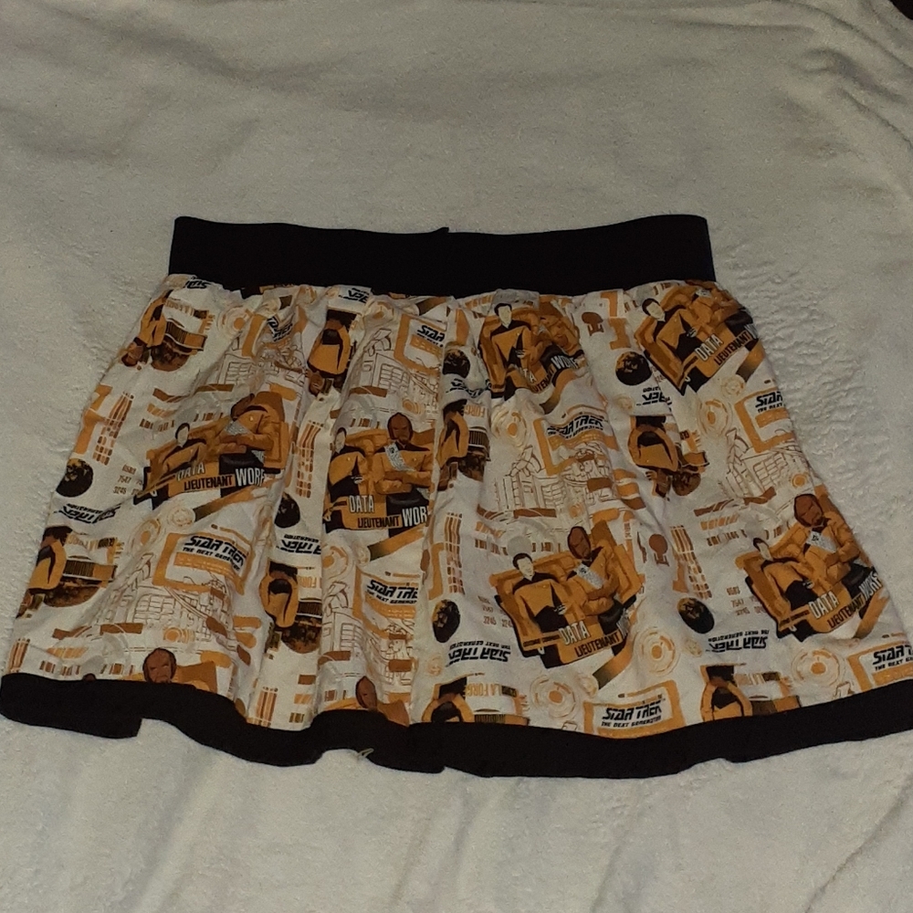 90s DIY Star Trek Next Generation All Over Print Skirt Vintage